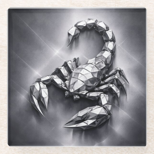 scorpio zodiac sign glasuntersetzer (Vorderseite)