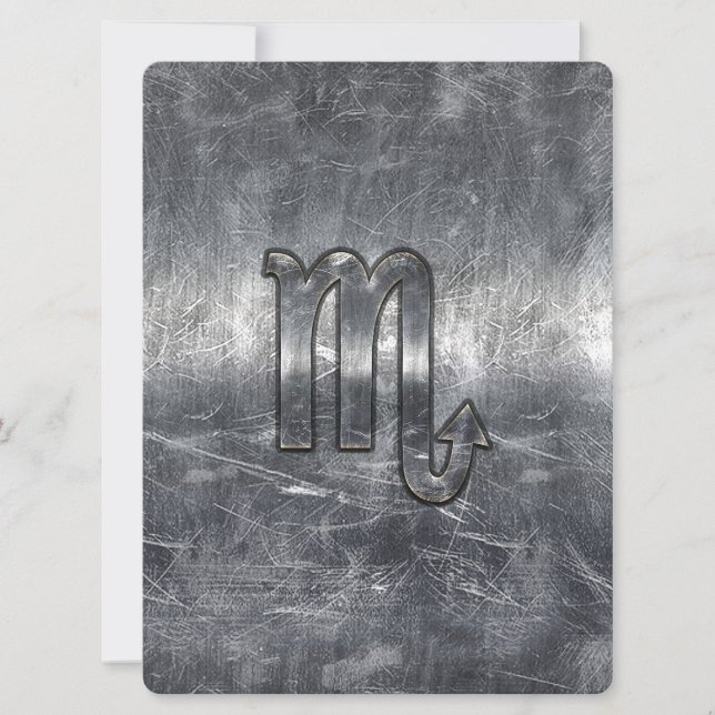 Scorpio Zodiac Sign in Grunge Distressed Style (Vorderseite)