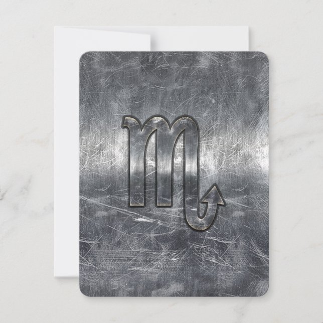 Scorpio Zodiac Sign in Grunge Distressed Style (Vorderseite)