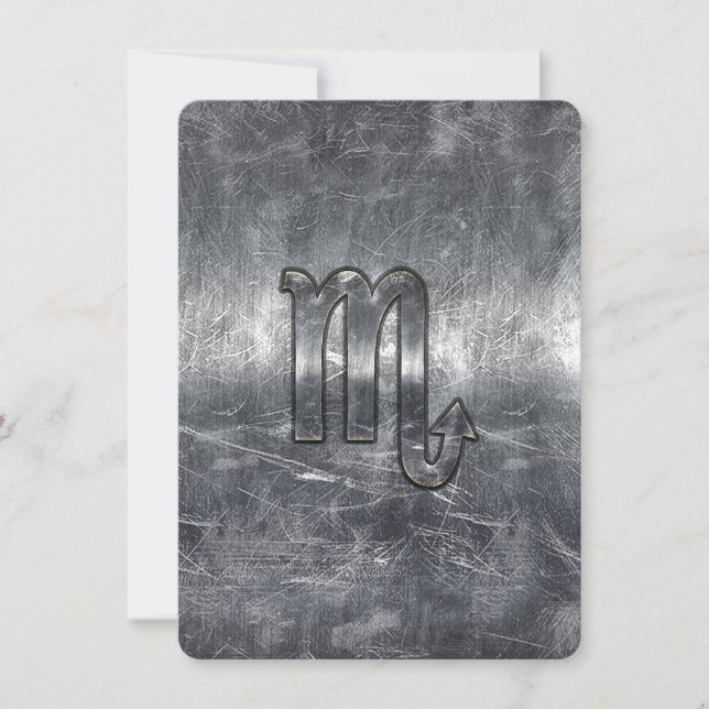 Scorpio Zodiac Sign in Grunge Distressed Style (Vorderseite)