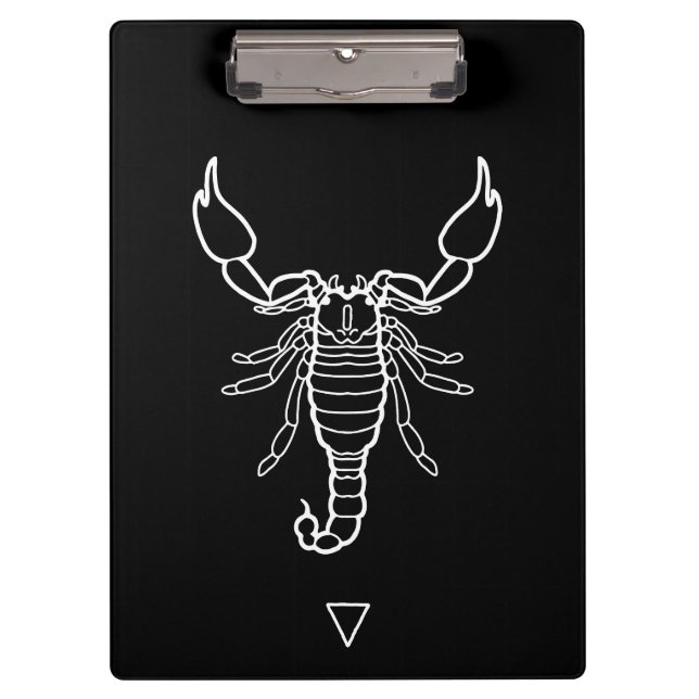 Scorpio Zodiac Sign Klemmbrett (Vorderseite)