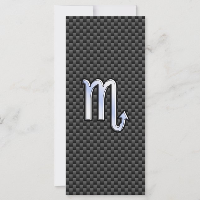 Scorpio Zodiac Sign on Carbon Fibre Print (Vorderseite)