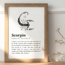 Scorpio Zodiac Sign Poster