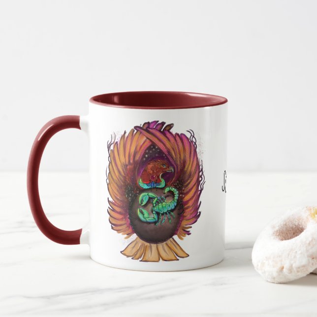 Scorpio Zodiac Sign Tasse (Mit Donut)
