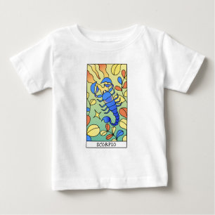 Scorpio Zodiac Signa Abstrakte Kunst Vintag Baby T-shirt