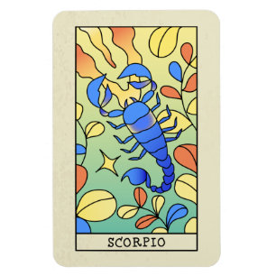 Scorpio Zodiac Signa Abstrakte Kunst Vintag Magnet