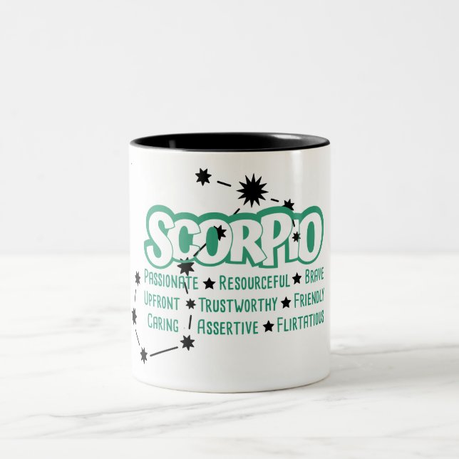 Scorpio Zodiac Signature Tasse (Mittel)