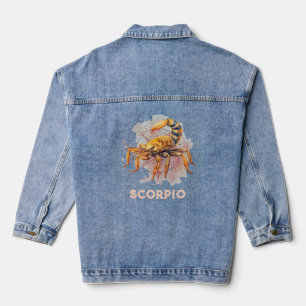 Scorpio Zodiac signieren Damen Denim Jacket Jeansjacke