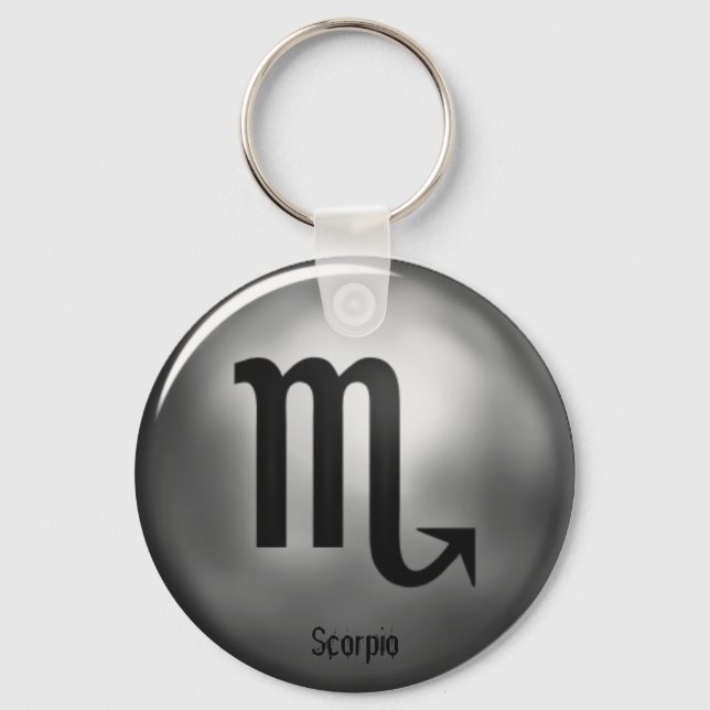 Scorpio Zodiac Silver Color Schlüsselanhänger (Vorderseite)