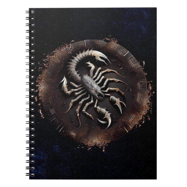 Scorpio Zodiac Spiral Notebook Notizblock (Vorderseite)