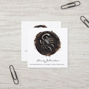 Scorpio Zodiac Square Business Card Quadratische Visitenkarte