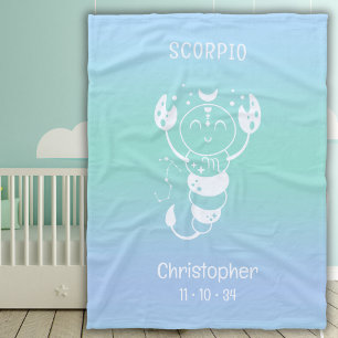 Scorpio Zodiac Star Name Birthdate Blue Baby Fleecedecke