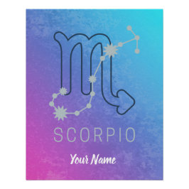 Scorpio Zodiac Star Sign Horoscope Constellation Poster
