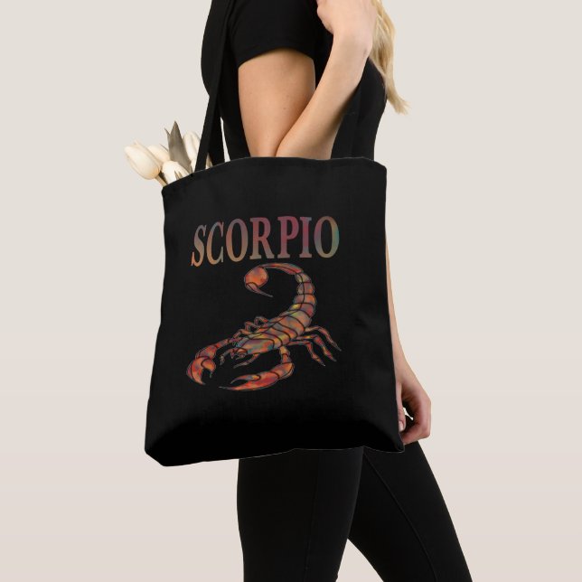 Scorpio Zodiac Symbol Black Shoulte Tote Bag (Von Nahem)