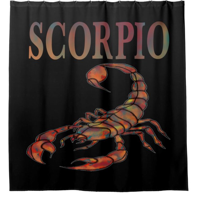 Scorpio Zodiac-Symbol Duschvorhang (Vorderseite)