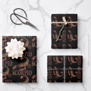 Scorpio Zodiac-Symbol Geschenkpapier Set