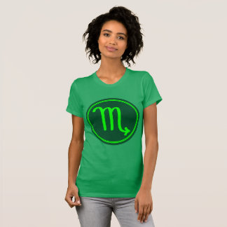 Scorpio Zodiac Symbol Green Mix T-Shirt