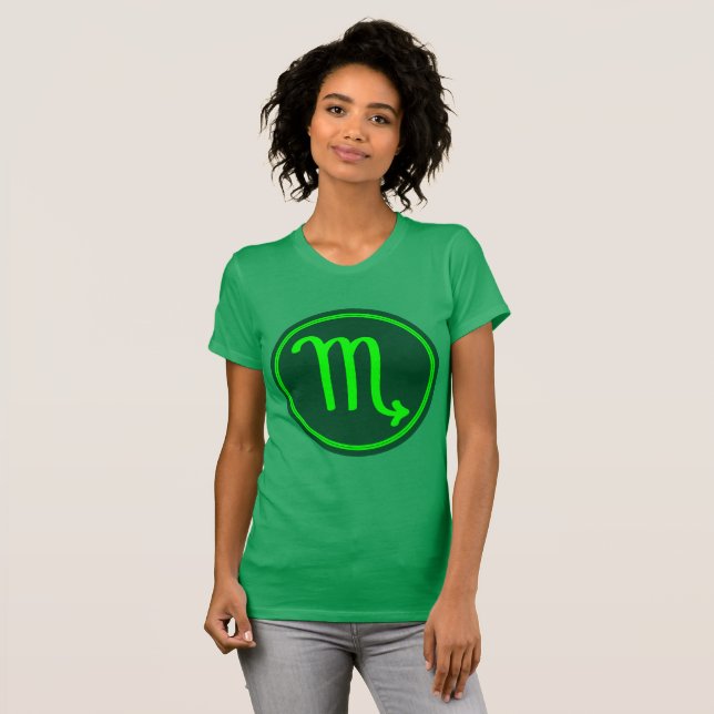 Scorpio Zodiac Symbol Green Mix T-Shirt (Vorne ganz)