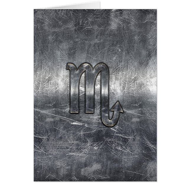 Scorpio Zodiac Symbol in Grunge Metallic Style (Vorne)