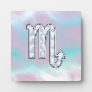 Scorpio Zodiac Symbol in Mother of Pearl Decor Fotoplatte