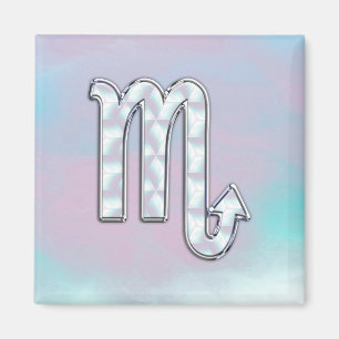 Scorpio Zodiac Symbol in Mother of Pearl Decor Magnet