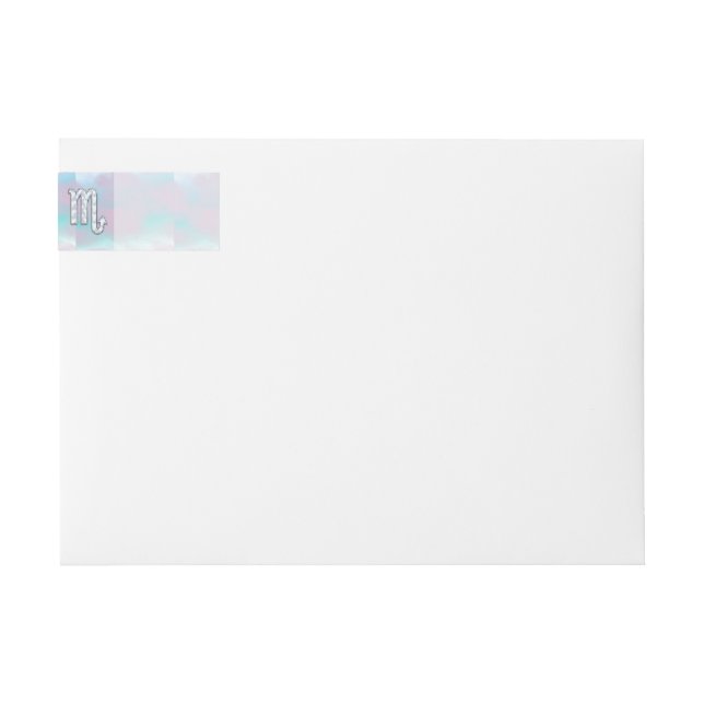 Scorpio Zodiac Symbol in Mutter Perlenstil (Vorderseite)