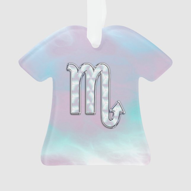 Scorpio Zodiac Symbol in Mutter Perlenstil Ornament (Vorderseite)