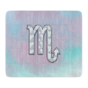 Scorpio Zodiac Symbol in Mutter Perlenstil Schneidebrett