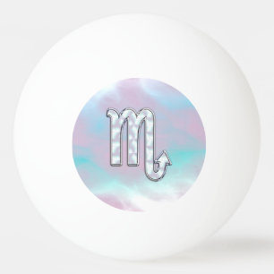 Scorpio Zodiac Symbol in Mutter Perlenstil Tischtennisball