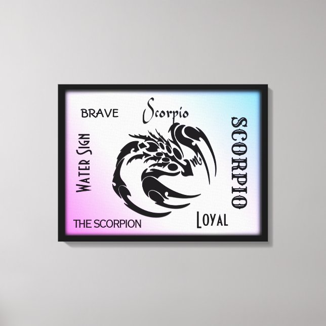 Scorpio Zodiac-Symbol Leinwanddruck (Vorderseite)