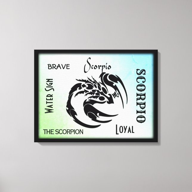 Scorpio Zodiac-Symbol Leinwanddruck (Vorderseite)