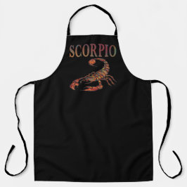 Scorpio Zodiac Symbol Schwarze Schürze
