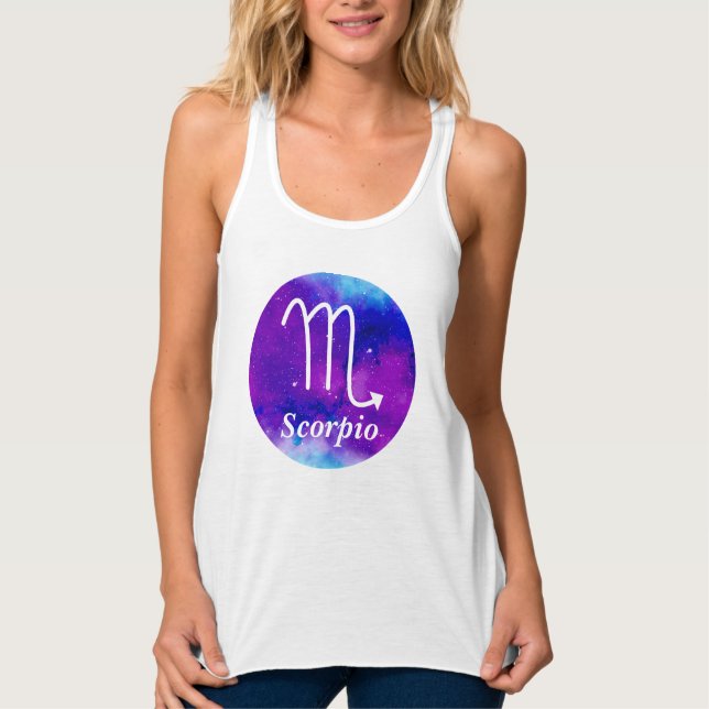 Scorpio Zodiac Symbol Space Nebula Tank Top (Vorderseite)