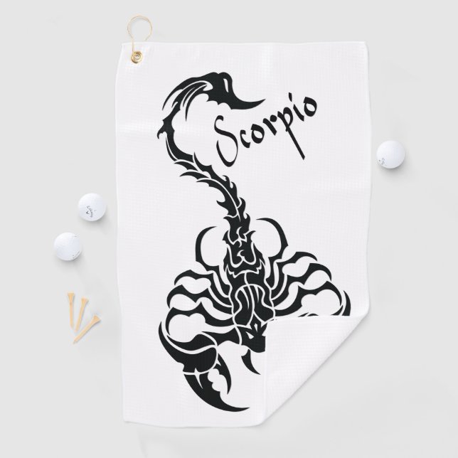 Scorpio Zodiac Symbol und Zeichen Golfhandtuch (Insitu)