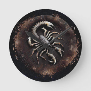 Scorpio Zodiac Wall Clock Runde Wanduhr