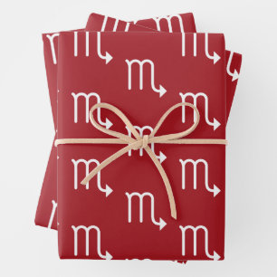 Scorpio Zodiac Zeichen astrologisch Geschenkpapier Set