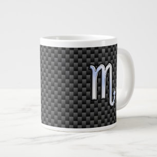 Scorpio Zodiac-Zeichen auf Carbon Fibre Dekoration Jumbo-Tasse