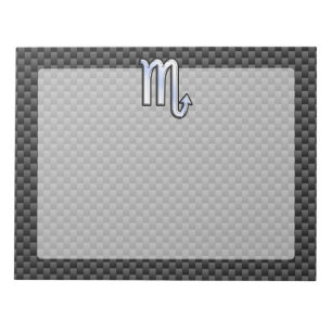 Scorpio Zodiac-Zeichen auf Carbon Fibre Dekoration Notizblock