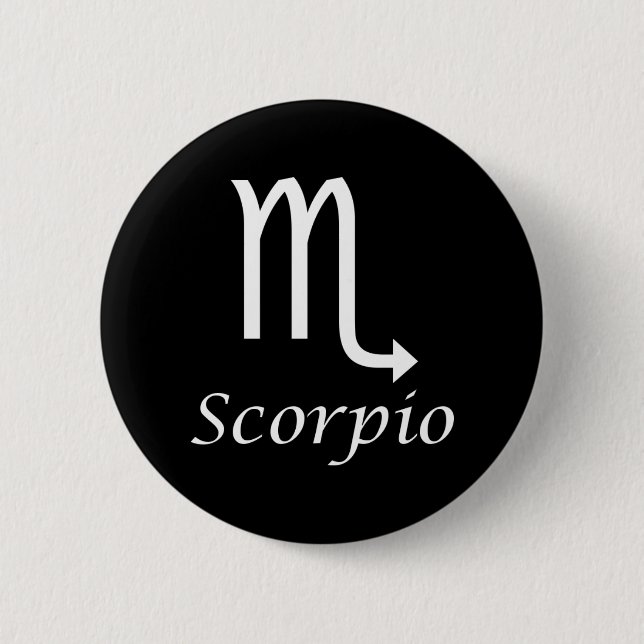 'Scorpio' Zodiac-Zeichen Button (Vorderseite)