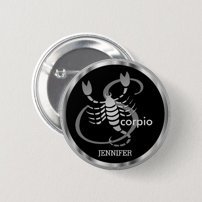 Scorpio ♏ - Zodiac-Zeichen Button (Vorne & Hinten)