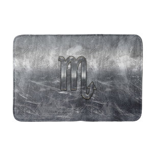 Scorpio Zodiac Zeichen in Grunge Not Style Badematte
