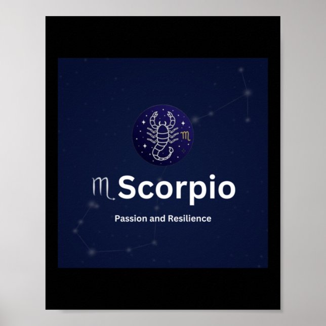 Scorpio Zodiac-Zeichen Poster (Vorne)
