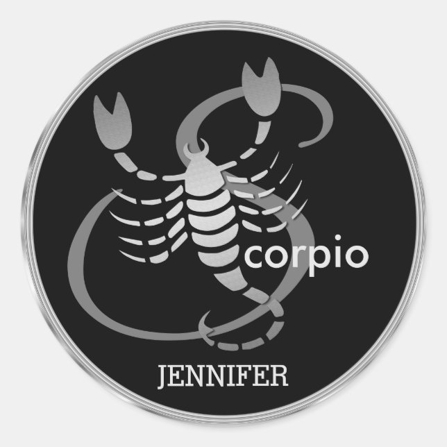 Scorpio ♏ - Zodiac-Zeichen Runder Aufkleber (Vorderseite)