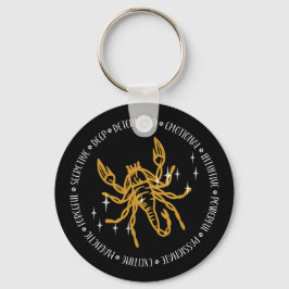 Scorpio Zodiac Zeichen: Symbol, Sternbild, Info Schlüsselanhänger