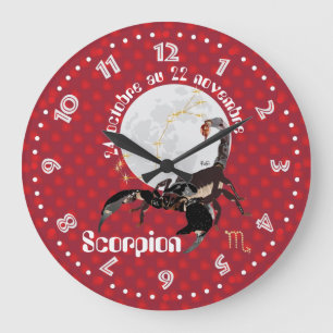 Scorpion 24 octobre au 22 novembre Horloge Große Wanduhr