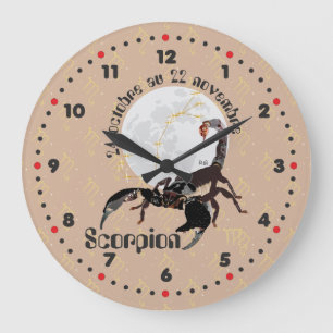 Scorpion 24 octobre au 22 novembre Horloge Große Wanduhr