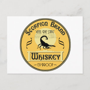 Scorpion Brand Whiskey Postkarte