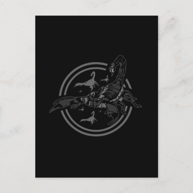 Scorpion GRAY Postkarte (Vorderseite)
