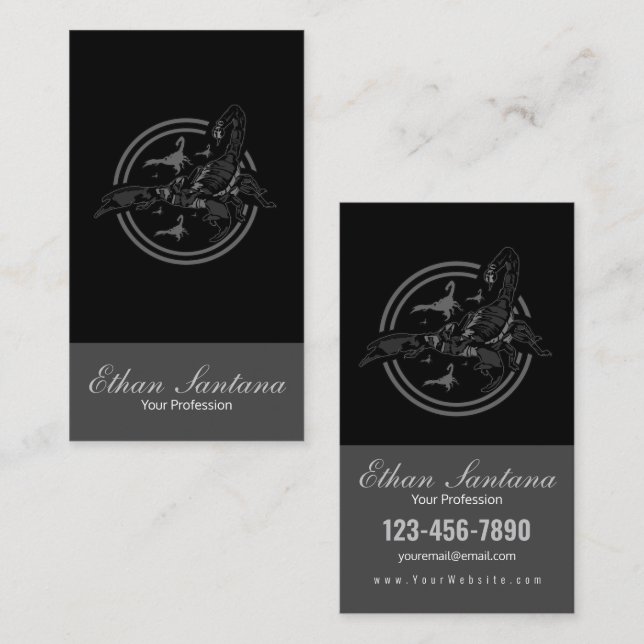 Scorpion GRAY Visitenkarte (Vorne/Hinten)