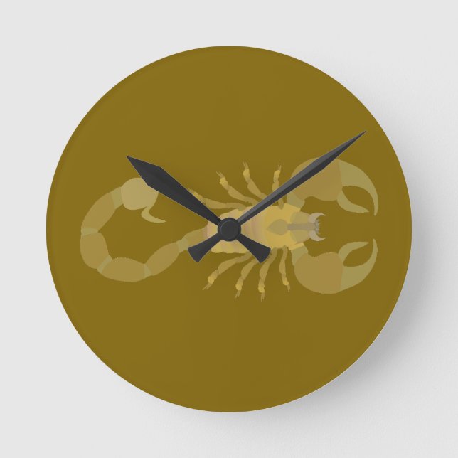 Scorpion Runde Wanduhr (Vorderseite)